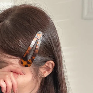 Mi-Eight Leopard Big Hair Snap Clip 2 Types