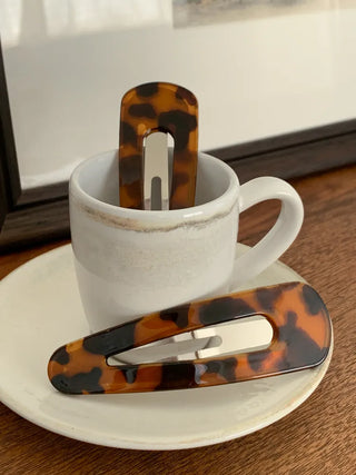 Mi-Eight Leopard Big Hair Snap Clip 2 Types