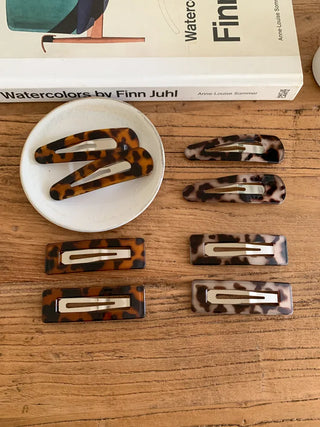 Mi-Eight Leopard Big Hair Snap Clip 2 Types