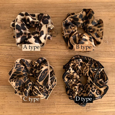 Leopard Frill Scrunchie Hair Tie