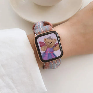 Checkered Shirred Scrunchie Smartwatch 38mm 40mm 41mm Strap