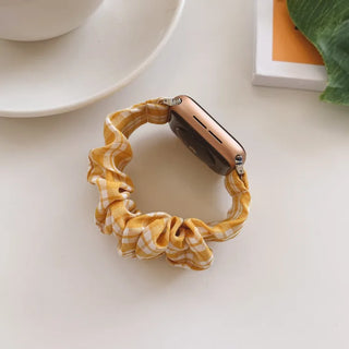 Checkered Shirred Scrunchie Smartwatch 38mm 40mm 41mm Strap