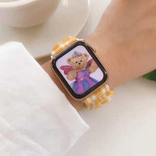 Checkered Shirred Scrunchie Smartwatch 38mm 40mm 41mm Strap