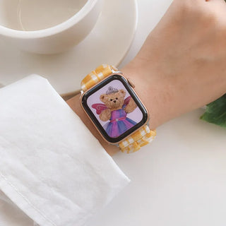 Checkered Shirred Scrunchie Smartwatch 38mm 40mm 41mm Strap