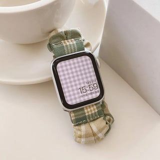 Checkered Shirred Scrunchie Smartwatch 38mm 40mm 41mm Strap