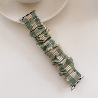 Checkered Shirred Scrunchie Smartwatch 38mm 40mm 41mm Strap