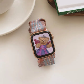 Checkered Shirred Scrunchie Smartwatch 38mm 40mm 41mm Strap