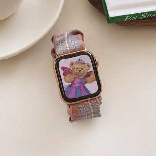 Checkered Shirred Scrunchie Smartwatch 38mm 40mm 41mm Strap