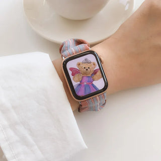 Checkered Shirred Scrunchie Smartwatch 38mm 40mm 41mm Strap