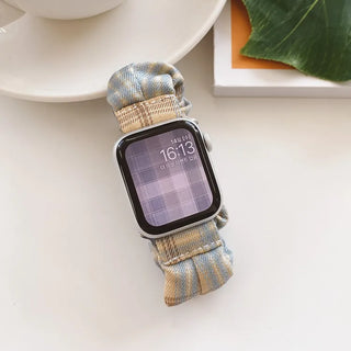 Checkered Shirred Scrunchie Smartwatch 38mm 40mm 41mm Strap