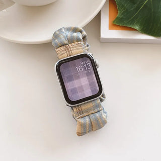 Checkered Shirred Scrunchie Smartwatch 38mm 40mm 41mm Strap
