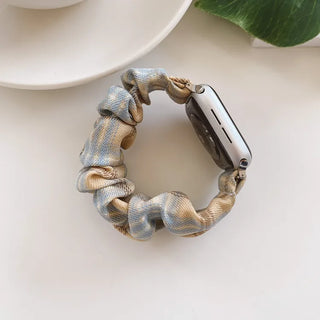 Checkered Shirred Scrunchie Smartwatch 38mm 40mm 41mm Strap