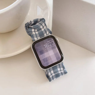 Checkered Shirred Scrunchie Smartwatch 38mm 40mm 41mm Strap