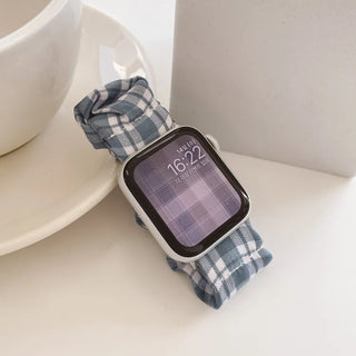 Checkered Shirred Scrunchie Smartwatch 38mm 40mm 41mm Strap