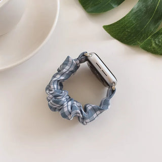 Checkered Shirred Scrunchie Smartwatch 38mm 40mm 41mm Strap