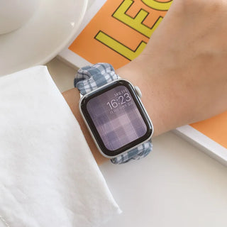 Checkered Shirred Scrunchie Smartwatch 38mm 40mm 41mm Strap