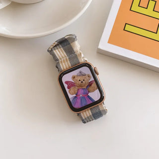 Checkered Shirred Scrunchie Smartwatch 38mm 40mm 41mm Strap