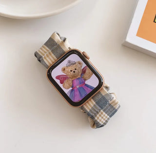 Checkered Shirred Scrunchie Smartwatch 38mm 40mm 41mm Strap
