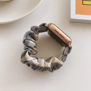 Checkered Shirred Scrunchie Smartwatch 38mm 40mm 41mm Strap