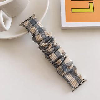 Checkered Shirred Scrunchie Smartwatch 38mm 40mm 41mm Strap