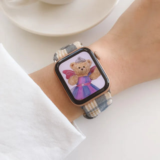 Checkered Shirred Scrunchie Smartwatch 38mm 40mm 41mm Strap