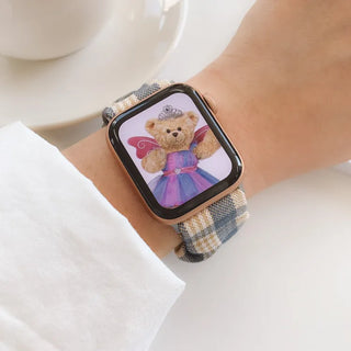 Checkered Shirred Scrunchie Smartwatch 38mm 40mm 41mm Strap