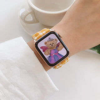 Checkered Shirred Scrunchie Smartwatch 38mm 40mm 41mm Strap
