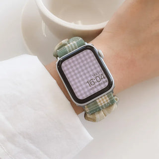 Checkered Shirred Scrunchie Smartwatch 38mm 40mm 41mm Strap