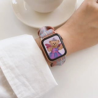 Checkered Shirred Scrunchie Smartwatch 38mm 40mm 41mm Strap