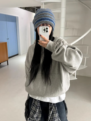 Double Sirui Striped Knit Beanie Hat
