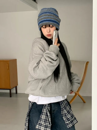 Double Sirui Striped Knit Beanie Hat