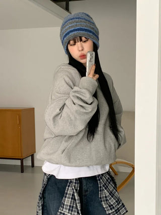 Double Sirui Striped Knit Beanie Hat