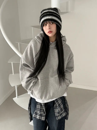 Double Sirui Striped Knit Beanie Hat