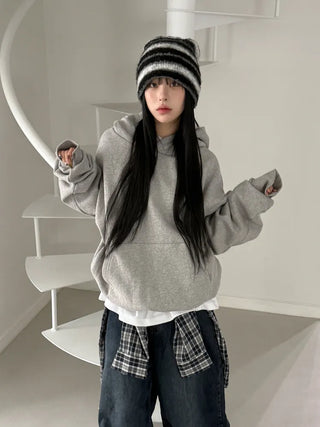 Double Sirui Striped Knit Beanie Hat