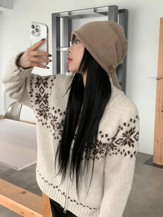 New Roll-Up Stretch Knit Plain Long Beanie Hat