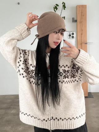 New Roll-Up Stretch Knit Plain Long Beanie Hat