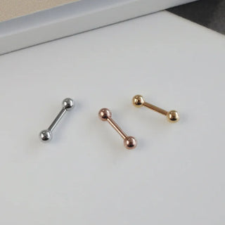 Barbell Silver Rose Gold Gold Ball Piercing