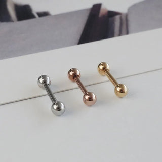 Barbell Silver Rose Gold Gold Ball Piercing