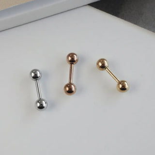 Barbell Silver Rose Gold Gold Ball Piercing