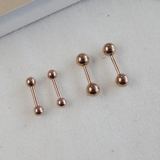 Barbell Silver Rose Gold Gold Ball Piercing