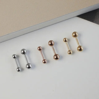 Barbell Silver Rose Gold Gold Ball Piercing