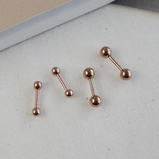 Barbell Silver Rose Gold Gold Ball Piercing