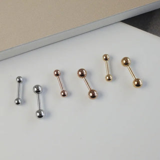 Barbell Silver Rose Gold Gold Ball Piercing