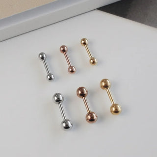 Barbell Silver Rose Gold Gold Ball Piercing