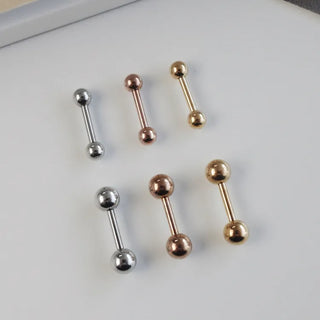Barbell Silver Rose Gold Gold Ball Piercing
