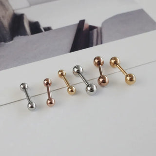 Barbell Silver Rose Gold Gold Ball Piercing