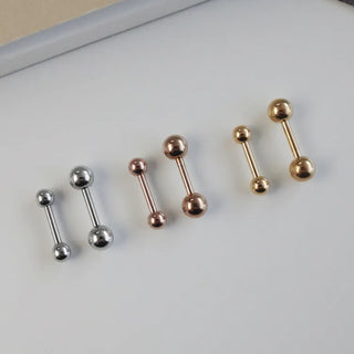 Barbell Silver Rose Gold Gold Ball Piercing