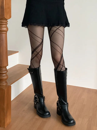 Laine Pattern Pantyhose 2 Types