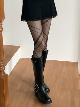 Laine Pattern Pantyhose 2 Types
