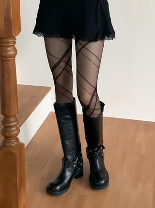 Laine Pattern Pantyhose 2 Types